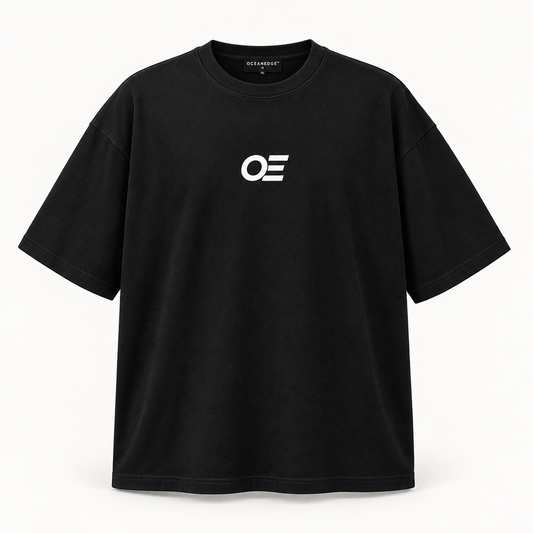 Ocean Edge black baggy T-shirt front view