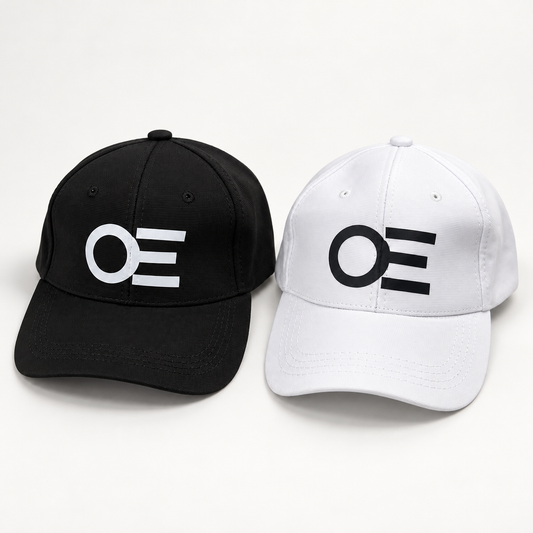 Ocean Edge caps in black and white