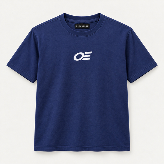 Regular navy T-shirt front - AI adapted visualization