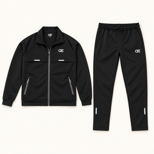 OE Motion Black Limited Edition upper and full trouser — front view